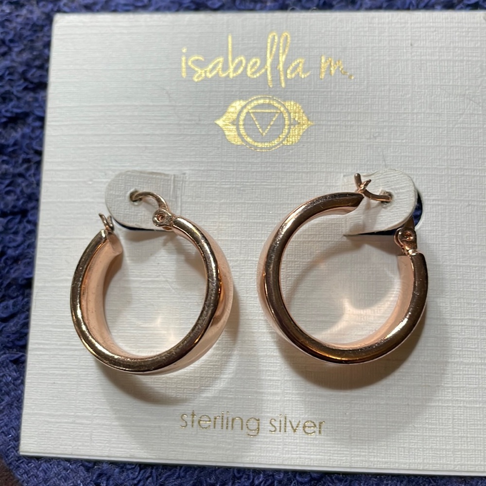 NWT Rosegold Hoops